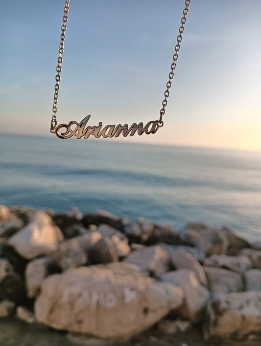Collana acciaio/argento personalizzata