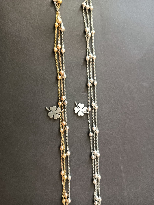 Bracciali con ciondolo quadrifoglio